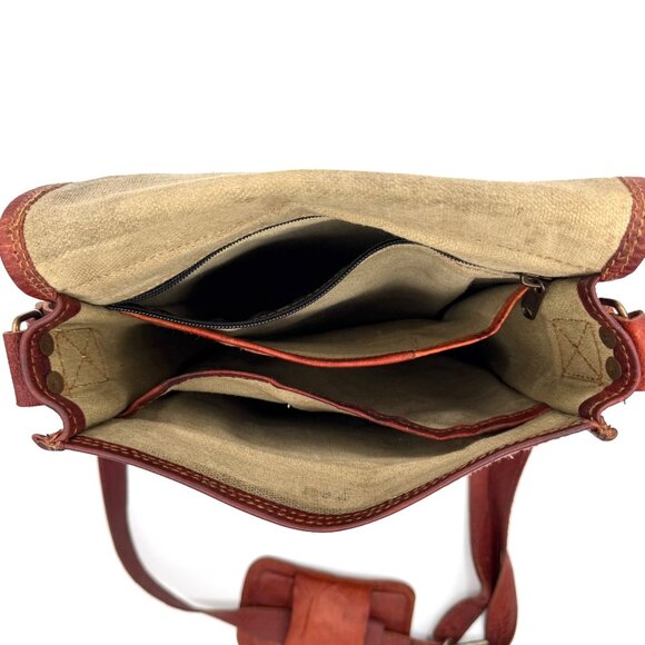 Komal’s Passion Leather Handmade Crossbody Messenger Bag Vintage Brown Satchel - Picture 8 of 11